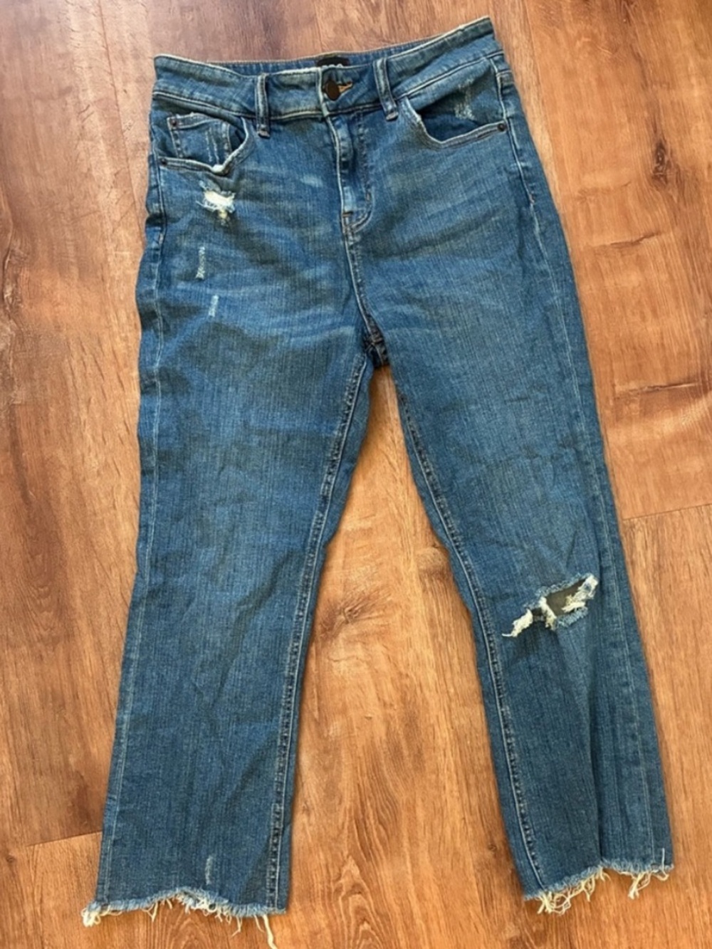 BDG Urban Outfitters Kick Flare Cropped Jeans Women’s 27 Raw Hem High Rise